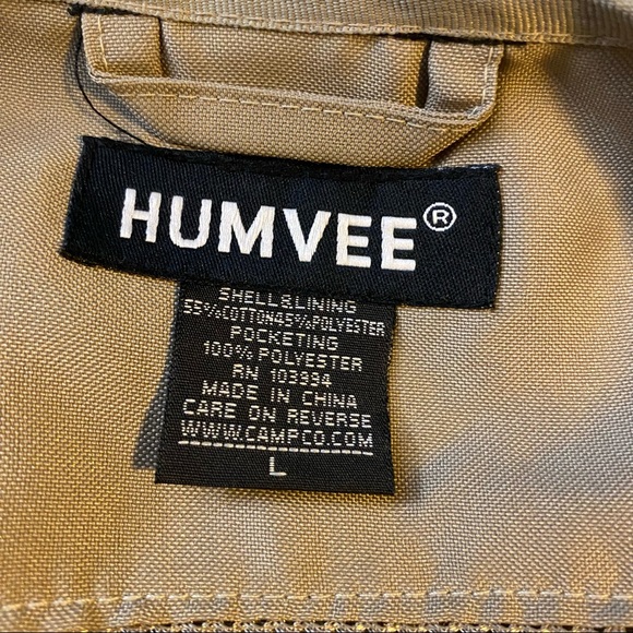 HUMVEE Combat Vest Pockets Safari Fishing Hunting Khaki Tan Men's Size Large - Picture 5 of 8
